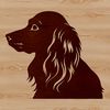 Friendly Cocker Spaniel Head Illustration A vector illustration of a friendly Cocker Spaniel's head, suitable for various designs and applications.