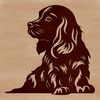 Cocker Spaniel Breed Dog Vector Art A sitting dog breed illustration featuring a Cocker Spaniel, suitable for clip art and vector design.