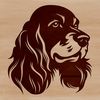 Vector Dog Breed Head Design Illustration of a Cocker Spaniel's head, ideal for clip art designs in vector format.