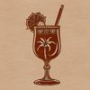 Free Cocktail SVG Design Download Illustrated cocktail in a glass vector graphic design.