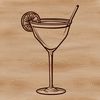 Beautiful Cocktail Vector Graphics A high-quality illustration of a cocktail in a glass, suitable for graphic design and digital art projects.