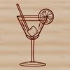 Beautiful Drink Illustration A vector illustration of a drink served in a glass with various mixers.