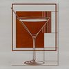 Free SVG Cocktail Graphics A graphic illustration of a cocktail in a glass, suitable for cutting machine or stencil design.
