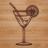 A graphic representation of a cocktail, created using SVG technology for flexibility and customization.