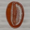 Free Coffee Vector Art Design A detailed illustration of a single coffee bean, suitable for graphic design projects.