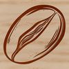 An SVG graphic featuring the isolated image of a coffee bean for digital design and crafting purposes.