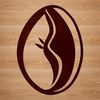 An SVG icon of a single coffee bean with clean lines and precise edges.