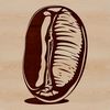Illustration of a single coffee bean, suitable for vector design and cutting machine projects.