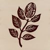Free Coffee Plant Vector Graphic A detailed illustration of a coffee bean plant with one or more beans visible.