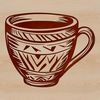 Free White Cup Vector Graphic A white ceramic cup with a curved handle, used to hold hot beverages like coffee.