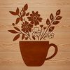 Simple Round Handle Coffee Mug Vector A simple design of a coffee cup with a rounded body and handle.