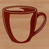 Simple illustration of a white coffee cup on a plain background.