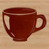 A simple cup design made from vector graphics.