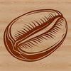 High-resolution SVG graphic of a single coffee bean for design projects.