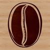 Detailed SVG Coffee Illustration An SVG graphic of a single coffee bean with detailed design elements.
