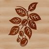 A single coffee bean in a detailed illustration format.