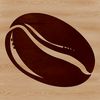 A detailed illustration of a coffee bean in a vector format.
