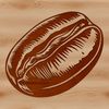 Beautiful Coffee Bean Graphics A single coffee bean with its husk removed, rendered in a digital vector format.