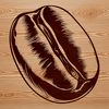 Beautiful SVG Coffee Bean Art Illustrative vector art of a single coffee bean, perfect for digital designs.