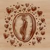 Beautiful Coffee Bean Clip Art Design A single coffee bean in vector format, ideal for digital projects.