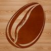 Coffee Bean Clip Art Vector Illustration A stylized illustration of a coffee bean, perfect for graphic design projects.