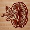 A simple, stylized illustration of a coffee bean, ideal for clip art and vector designs in various formats.