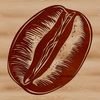 Coffee Bean Design Element An isolated design element featuring the profile view of a coffee bean.