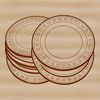 Vector Coin Designs in Flat Style Monetary vector illustration of various denominations of coins in a flat design style.