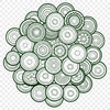 Digital Coin Collection in Various Designs A collection of digital coins in various designs and shapes.