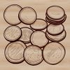Set of Various Coins Designs A set of vector coins in various denominations and designs.