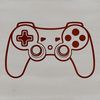 Retro Style Video Game Interface An electronic gaming device with a layout of controls and inputs.