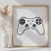 Free Vector Graphic Gamepad Illustration Graphic representation of a game controller with ergonomic design and buttons.