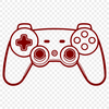 Vector illustration of a video game controller design.