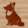 Corgi Clip Art Vector Image A digital illustration of a corgi sitting, created as a vector graphic.