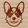 Illustrated corgi dog breed icon in vector format.