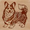 Simple Standing Dog Illustration A cartoon illustration of a standing Corgi in a simple design.