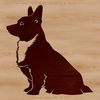 A cute corgi sitting on its hind legs, ideal as a vector clip art for use in graphics and designs.