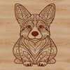 Stylized Breed Dog Vector Art A stylized illustration of a sitting Corgi breed dog.