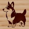 Cartoon Corgi Standing Ready A cartoon illustration of a standing corgi dog breed.