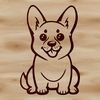Friendly Corgi Clip Art A small, seated Corgi with a friendly expression.