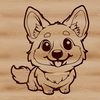 Adorable Dog Sitting on a White Background A vector illustration of a corgi sitting in front of a blank white background.