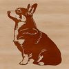 Sitting Corgi Graphic Design An SVG graphic featuring a cute corgi animal in a sitting position.