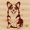 Corgi Silhouette Vector Illustrated vector art of a standing corgi dog.