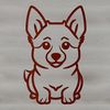 Free Cute Sitting Animal A vector illustration of a sitting dog with short legs and long body, suitable for graphic design.