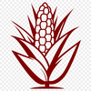 Corn Illustration A simple illustration of a corn kernel on the cob, suitable for use in digital design projects.