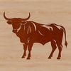 Simple Cow Graphic Design A black and white illustration of a cow in a farm setting.