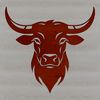 Brown Cow Silhouette in Vector Format A single cow's head with brown fur, depicted in simple lines suitable for vector graphics.
