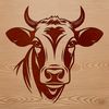 Free Cow Graphics for Design A vector image of a cow, ideal for graphic design projects and commercial use applications.