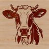 An SVG representation of a farm animal, ideal for editing with software like Procreate, Photoshop, or Illustrator.