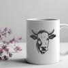 Cow Head Clip Art Free Download An SVG rendering of a cow, suitable for design projects and digital art.